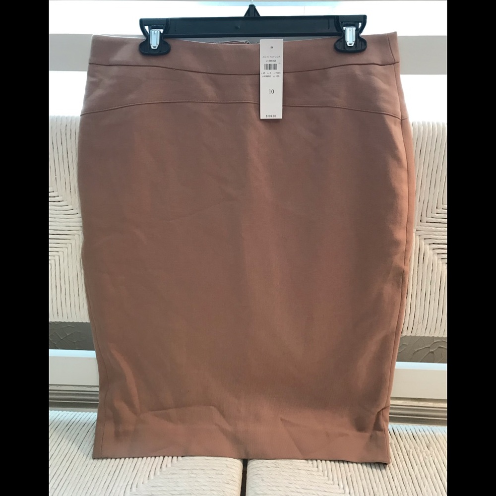 Ann Taylor Caramel Pencil Skirt